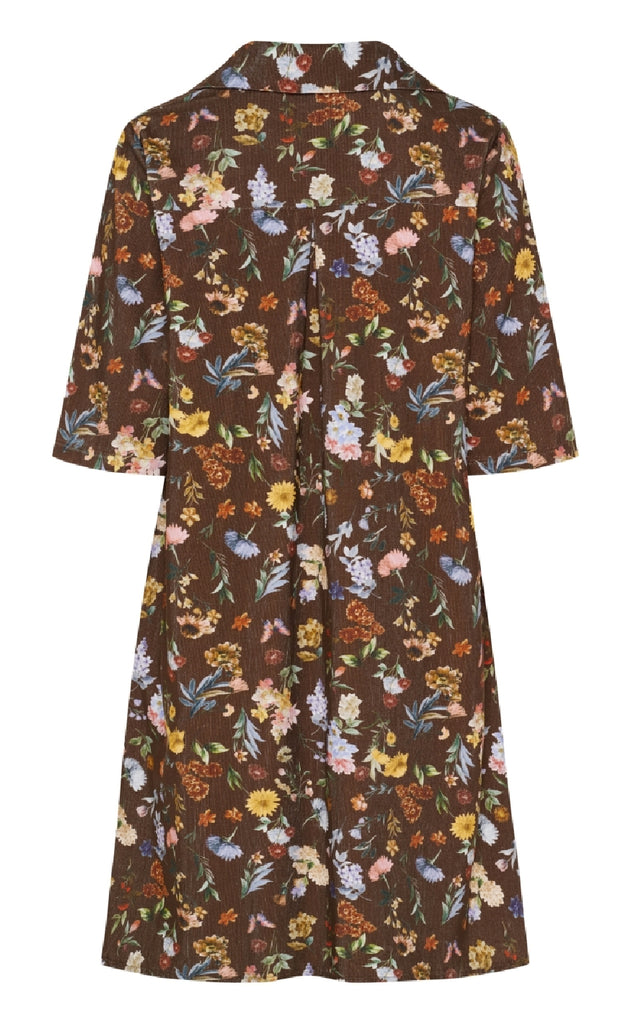 Marta Du Chateau Kjole - Wildrose - Brown Print