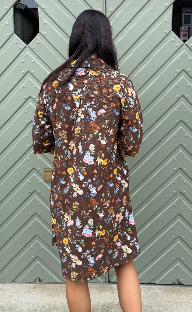 Marta Du Chateau Kjole - Wildrose - Brown Print