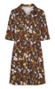 Marta Du Chateau Kjole - Wildrose - Brown Print