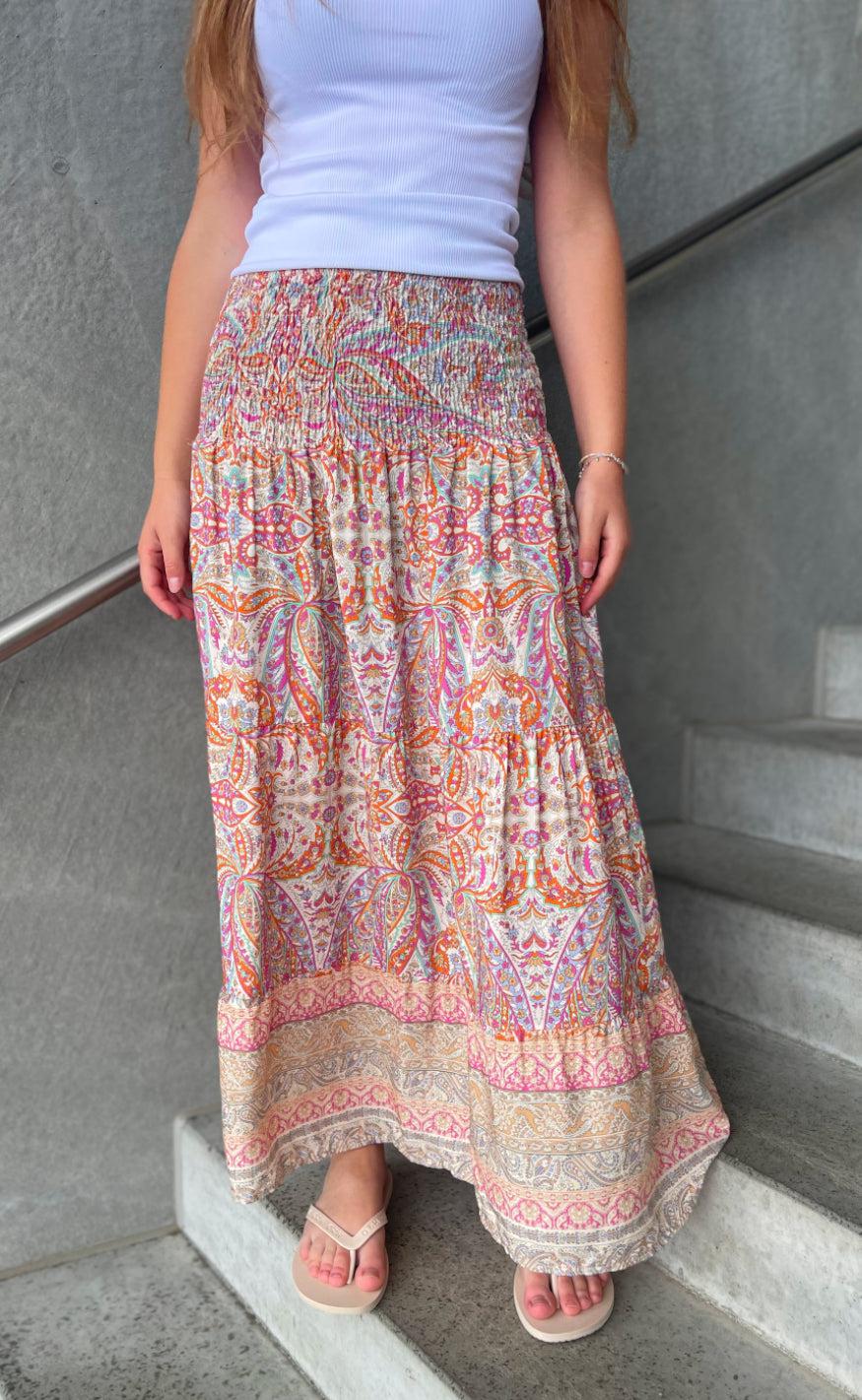 Marta Du Chateau Nederdel - 5201 / 5849 - Beige Print