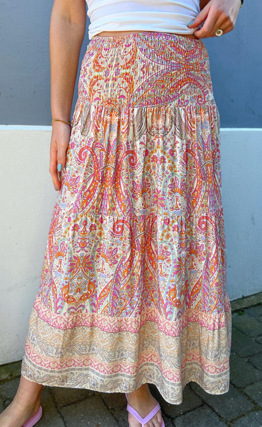 Marta Du Chateau Nederdel - 5201 / 5849 - Beige Print