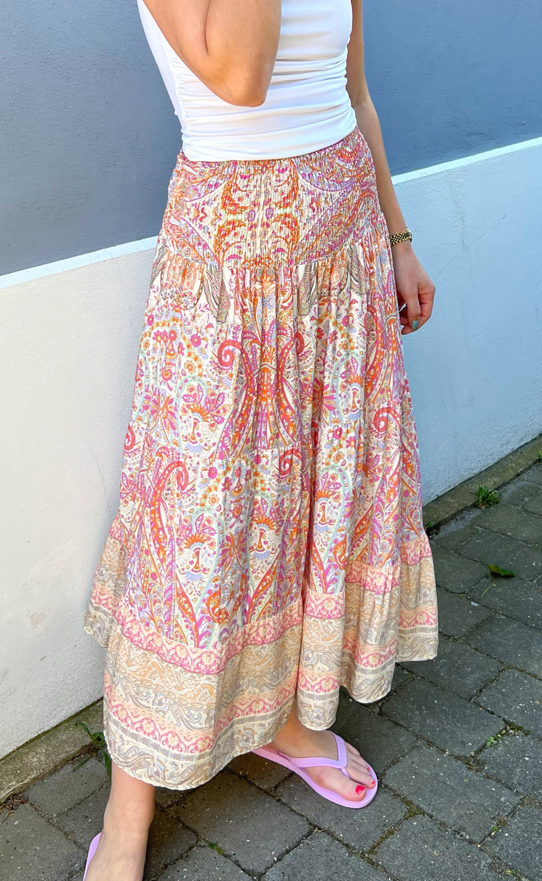 Marta Du Chateau Nederdel - 5201 / 5849 - Beige Print