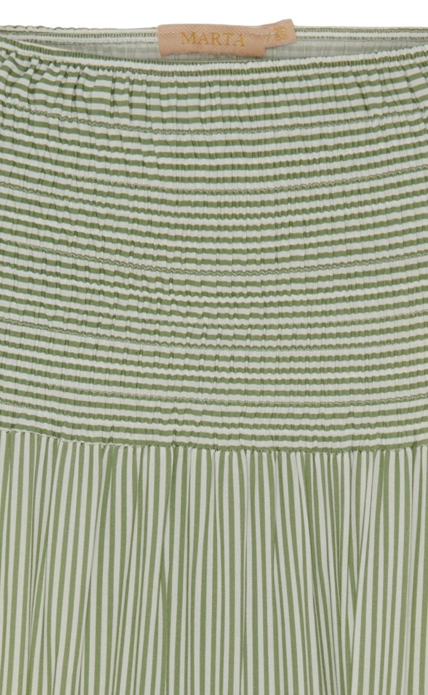 Marta Du Chateau Nederdel - 5201 / 5849 - Kaki Stripe