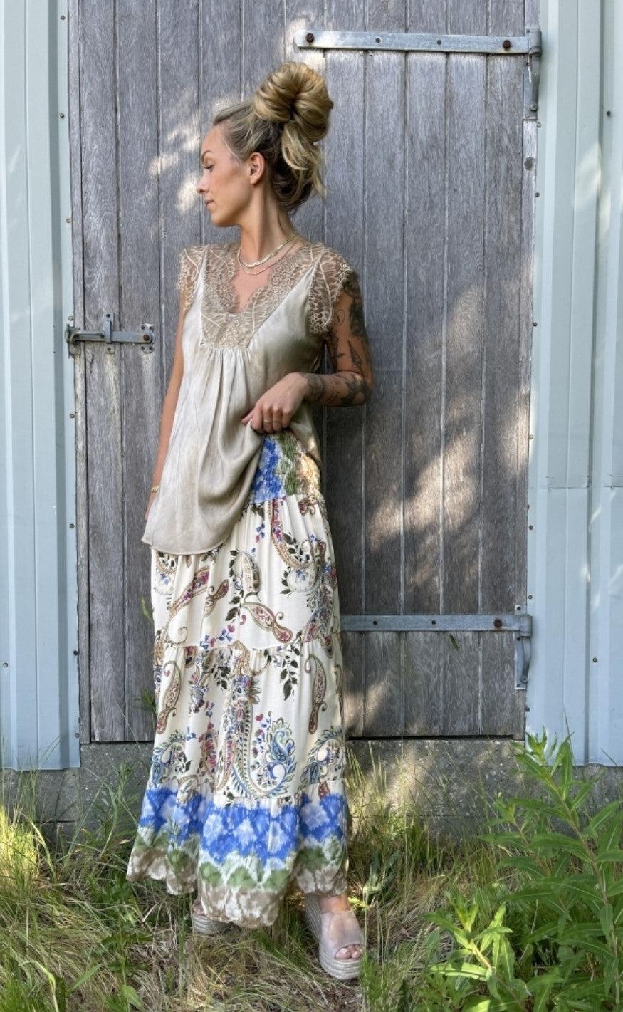Marta Du Chateau Nederdel - 5201 - Kaki Multi