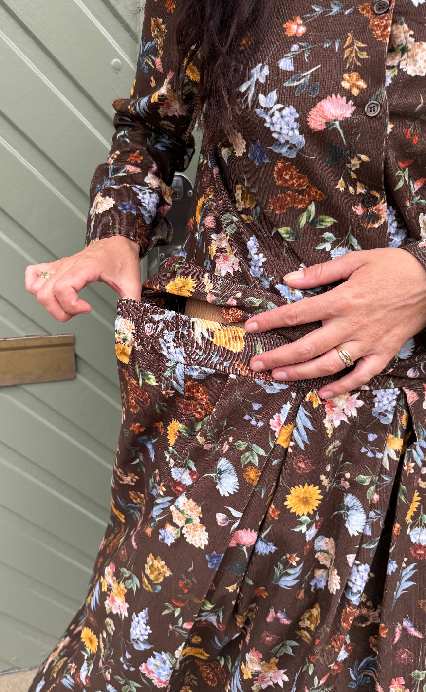 Marta Du Chateau Nederdel - Ciela - Brown Print