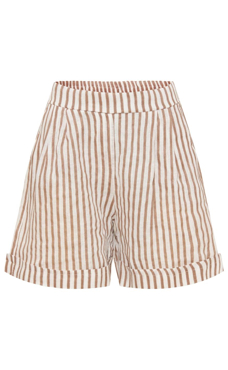Marta Du Chateau Shorts - 61072 Sophia - Caramel Stripe