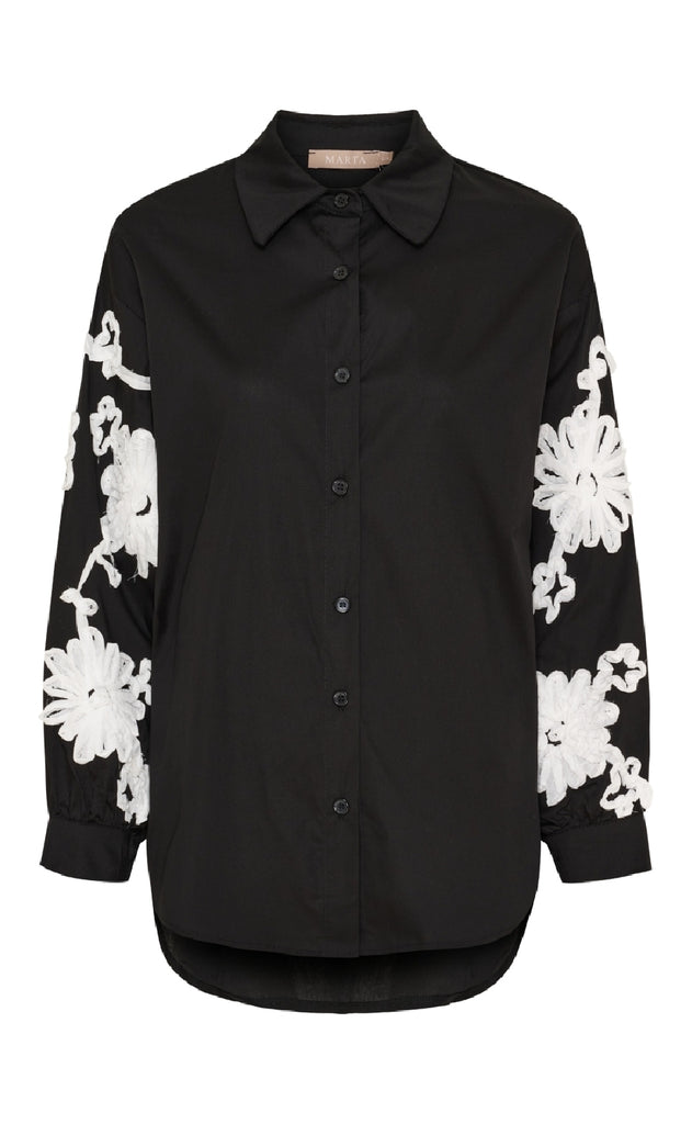 Marta Du Chateau Skjorte - Gardenia - Black