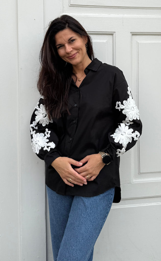 Marta Du Chateau Skjorte - Gardenia - Black