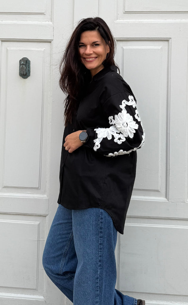 Marta Du Chateau Skjorte - Gardenia - Black