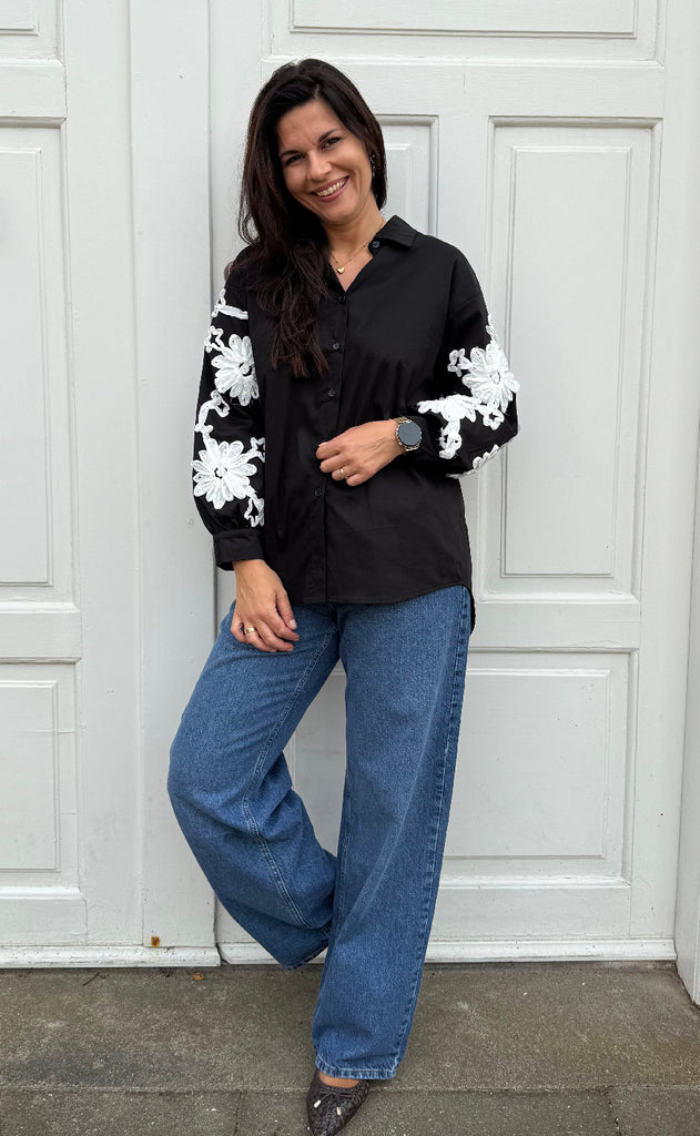 Marta Du Chateau Skjorte - Gardenia - Black