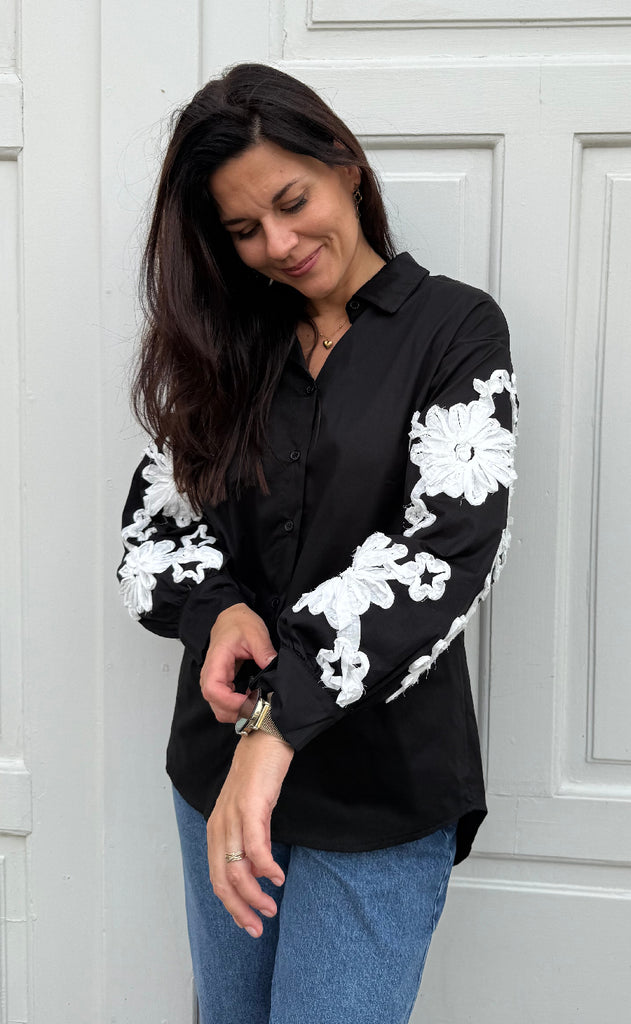 Marta Du Chateau Skjorte - Gardenia - Black