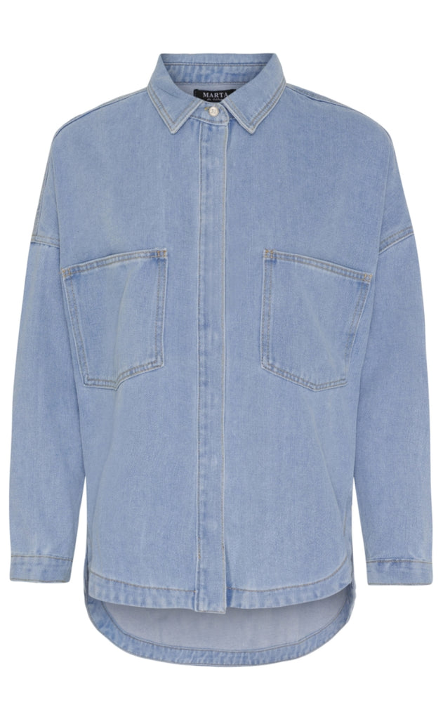 Marta Du Chateau Skjorte - Ivana - Blue Denim