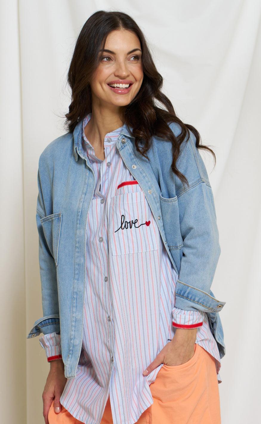 Marta Du Chateau Skjorte - Ivana - Blue Denim