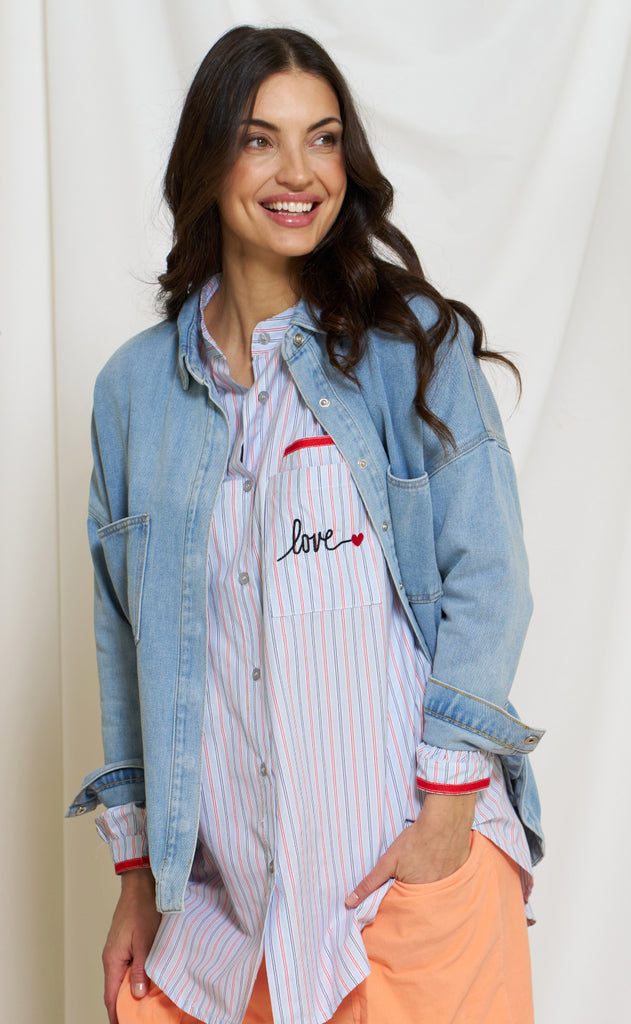 Marta Du Chateau Skjorte - Ivana - Blue Denim
