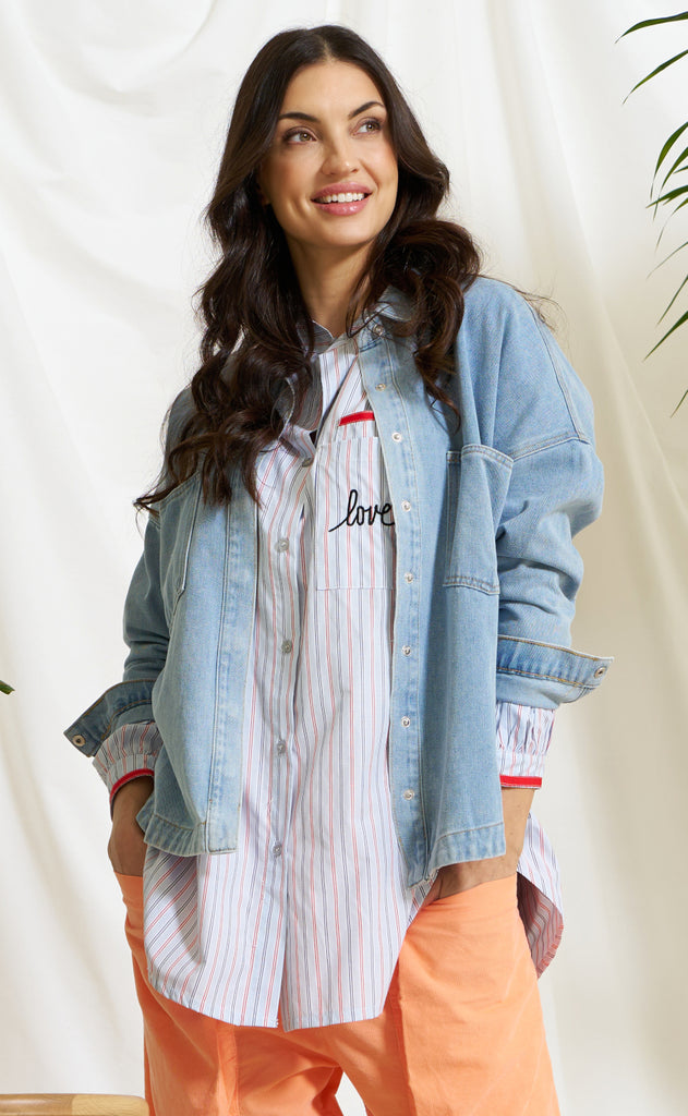 Marta Du Chateau Skjorte - Ivana - Blue Denim