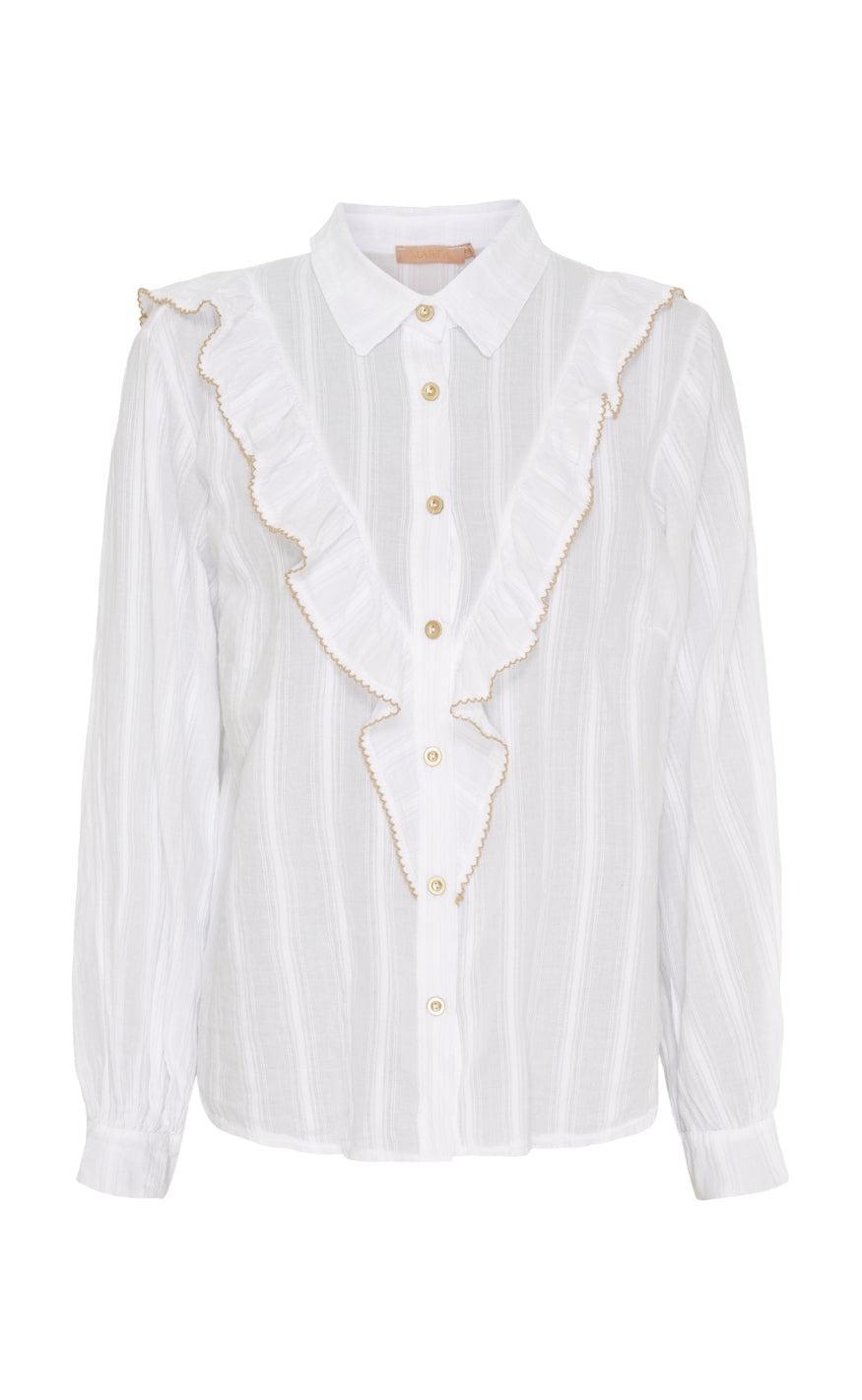 Marta Du Chateau Skjorte - Laurette - White/Beige