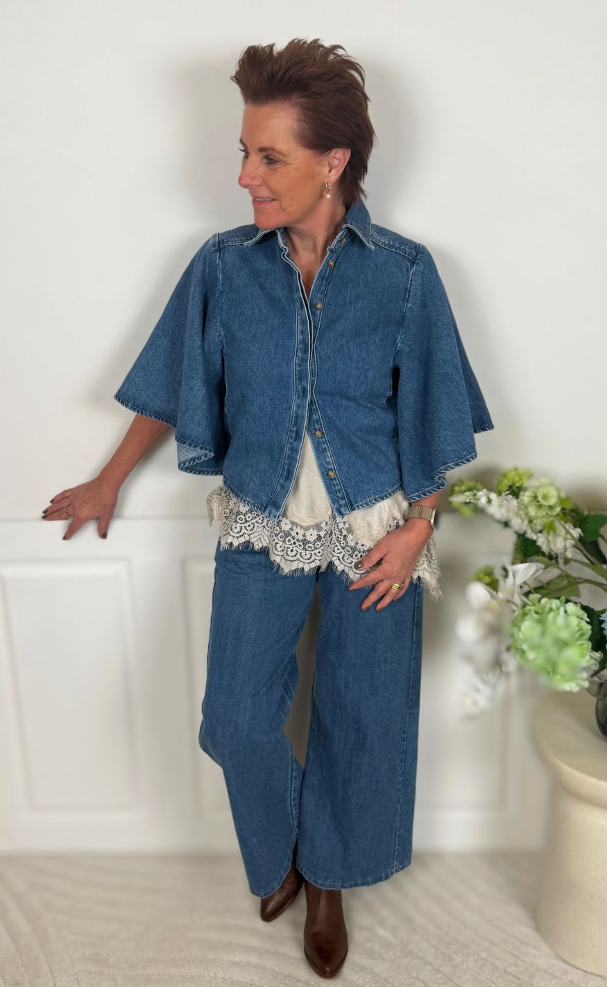Marta Du Chateau Skjorte - Marika - Blue Denim