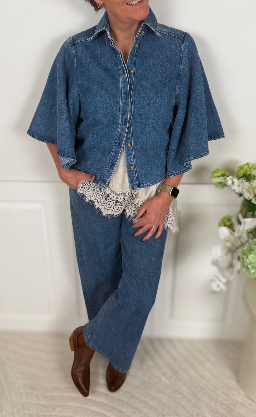 Marta Du Chateau Skjorte - Marika - Blue Denim