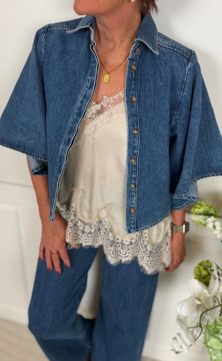 Marta Du Chateau Skjorte - Marika - Blue Denim