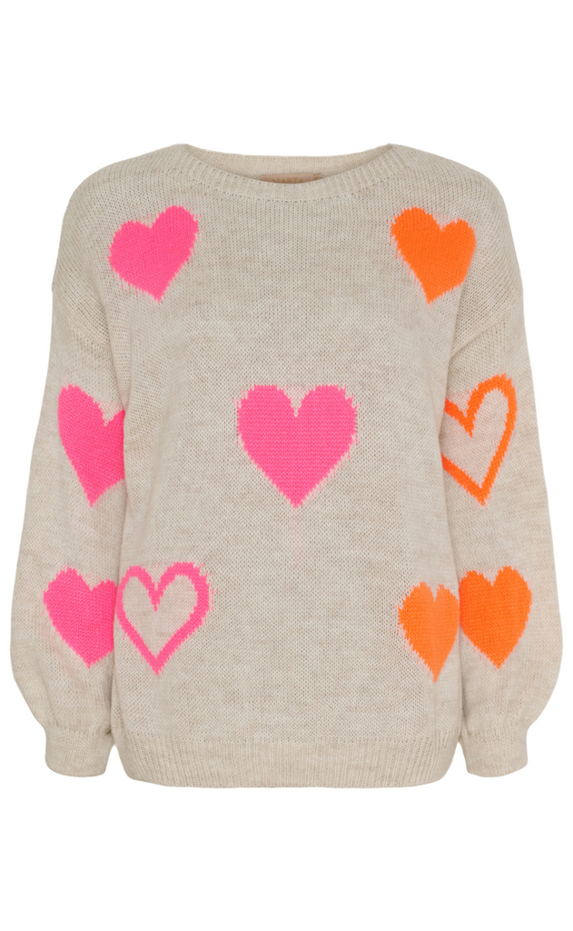 Marta Du Chateau Strik - Amarante Knit - Beige/Pink/Orange