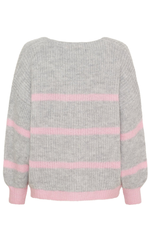 Marta Du Chateau Strik - Carene - Light Grey/Baby Pink