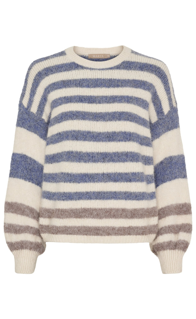 Marta Du Chateau Strik - Cassie - Beige/Jeans/Fango