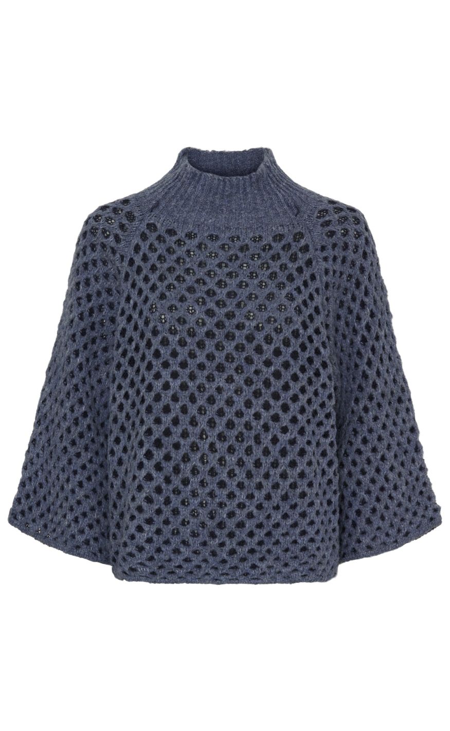 Marta Du Chateau Striktrøje - Clemence - Jeans/Blue Original