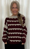 Marta Du Chateau Striktrøje - Constance Knit - Vino/Beige