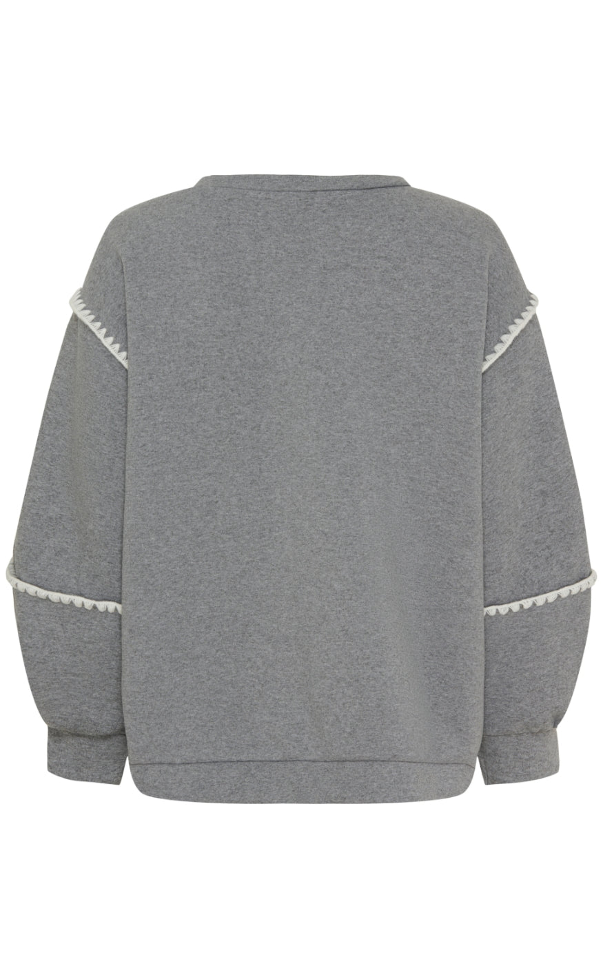 Marta Du Chateau Sweater - 6383 Kelly - Light Grey