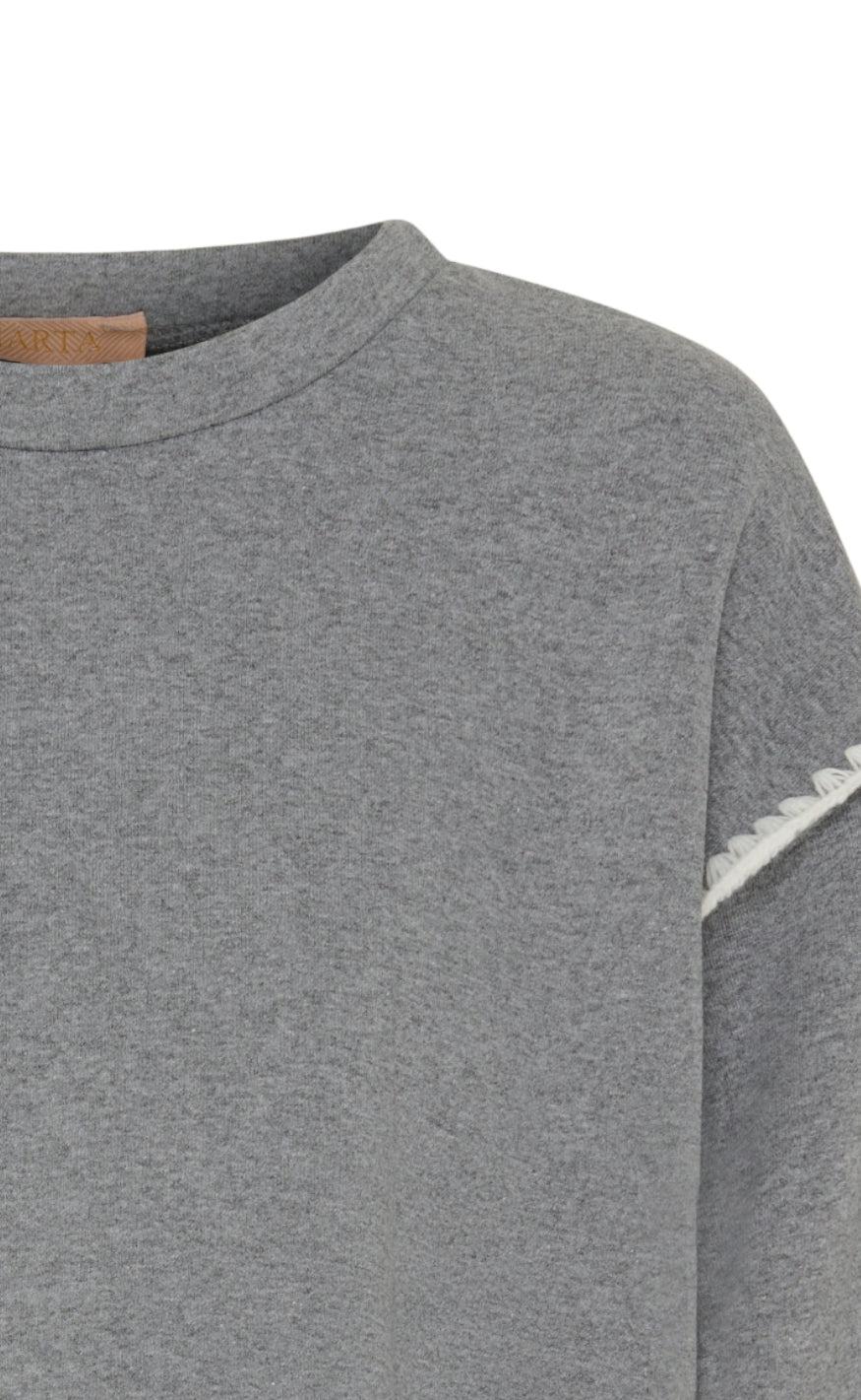 Marta Du Chateau Sweater - 6383 Kelly - Light Grey