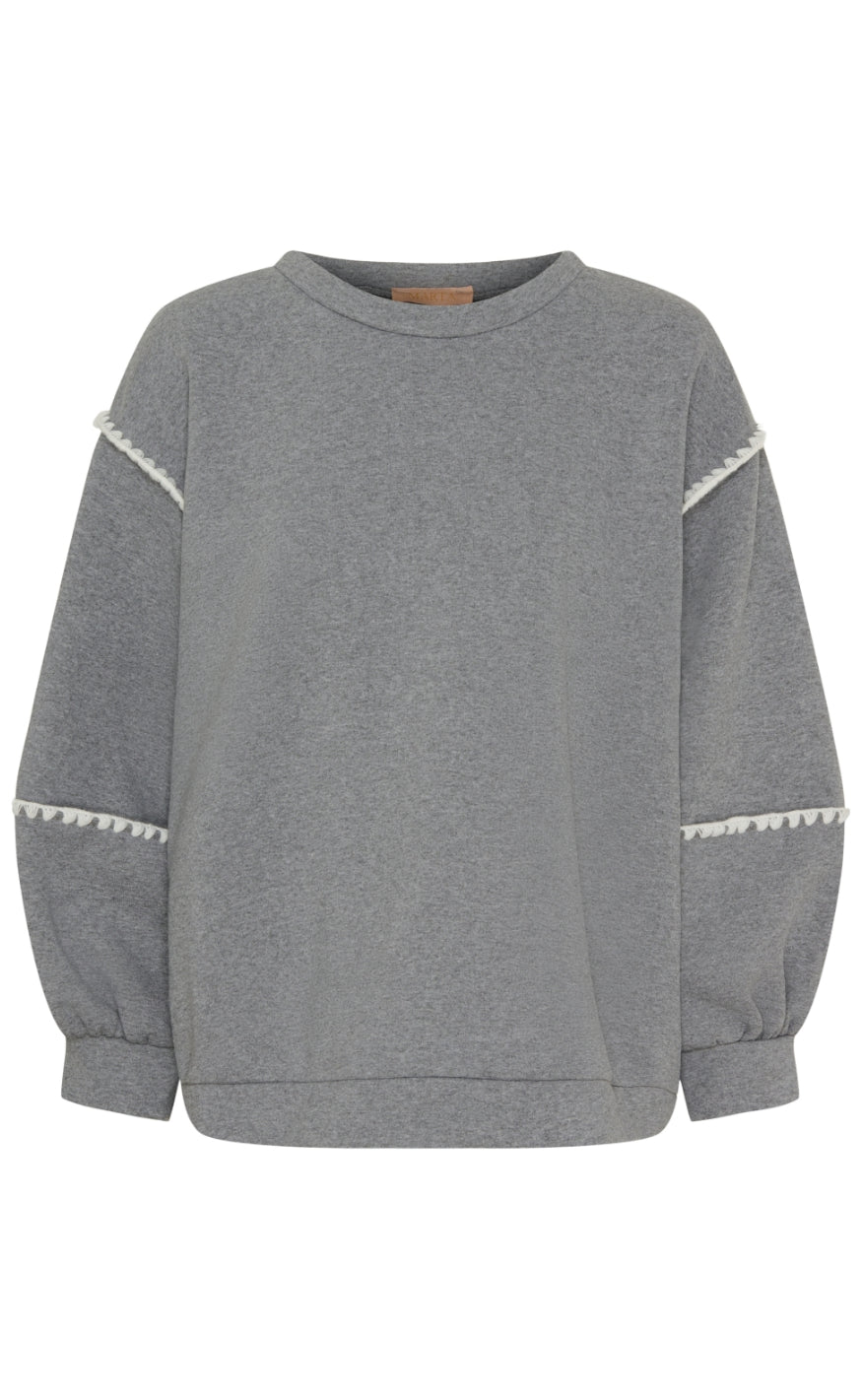 Marta Du Chateau Sweater - 6383 Kelly - Light Grey