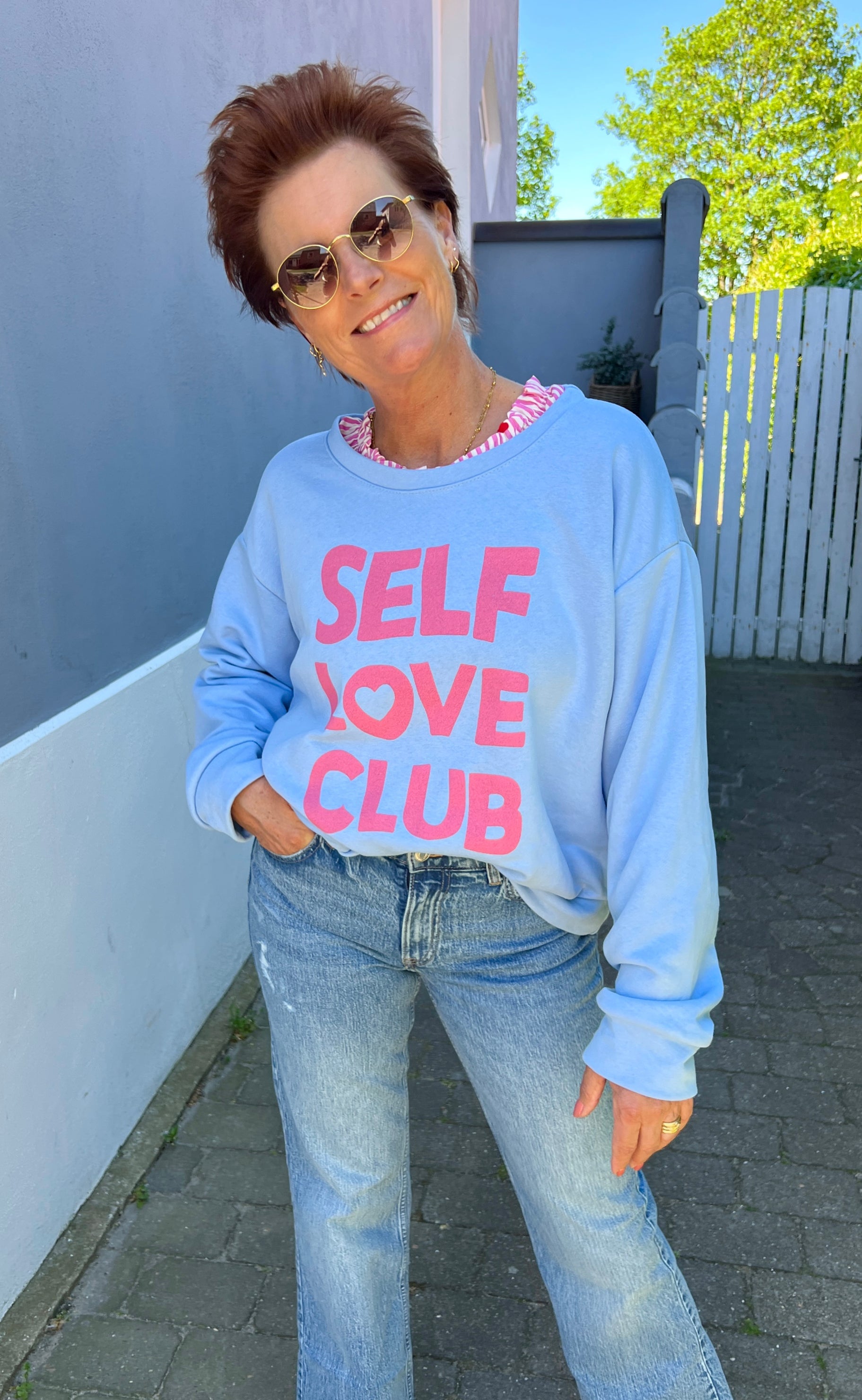 Marta Du Chateau Sweatshirt - 69000 Luciana - Cielo/Rosa Baby Print
