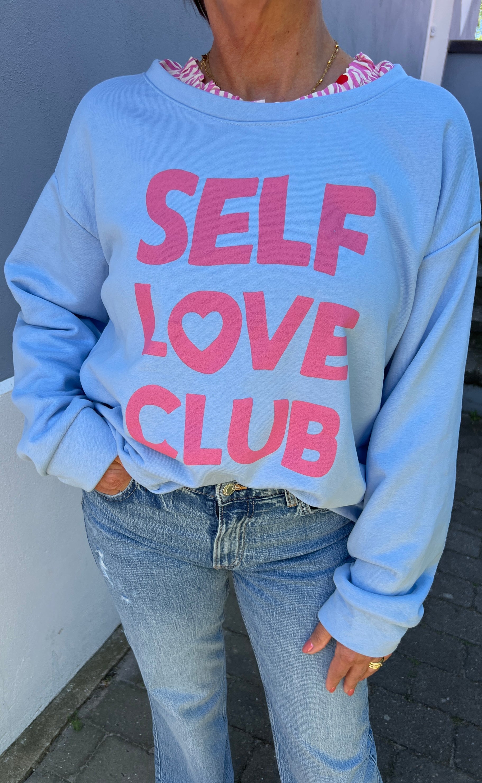 Marta Du Chateau Sweatshirt - 69000 Luciana - Cielo/Rosa Baby Print