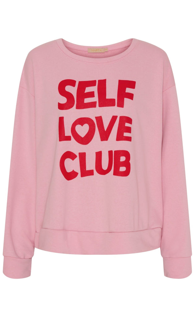 Marta Du Chateau Sweatshirt - 69000 Luciana - Rosa Baby/Red Print