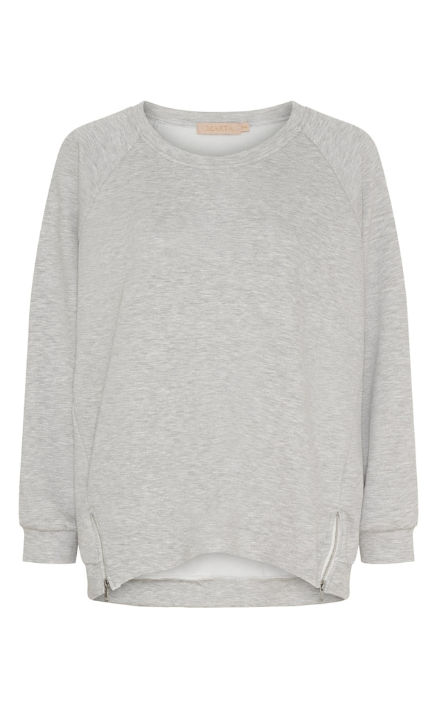 Marta Du Chateau Sweatshirt - Cerise - Grey Melange