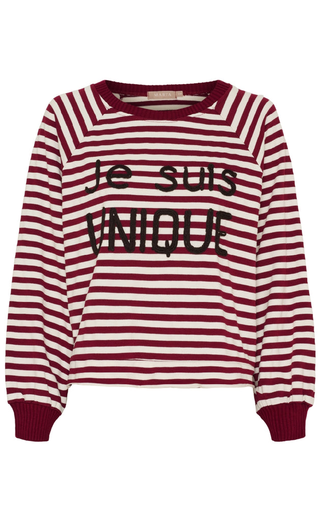 Marta Du Chateau Sweatshirt - Fenja - Bordeaux/Moro