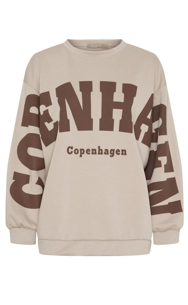 Marta Du Chateau Sweatshirt - Hibiscus - Beige