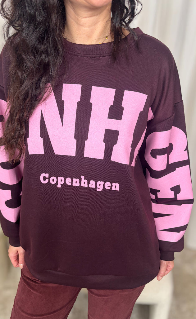 Marta Du Chateau Sweatshirt - Hibiscus - Bordeaux