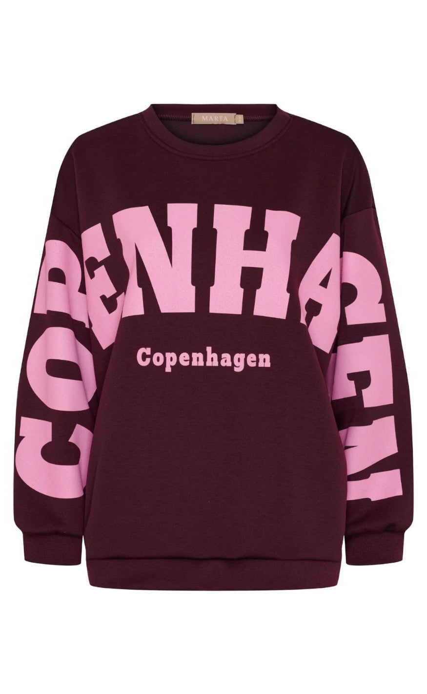 Marta Du Chateau Sweatshirt - Hibiscus - Bordeaux