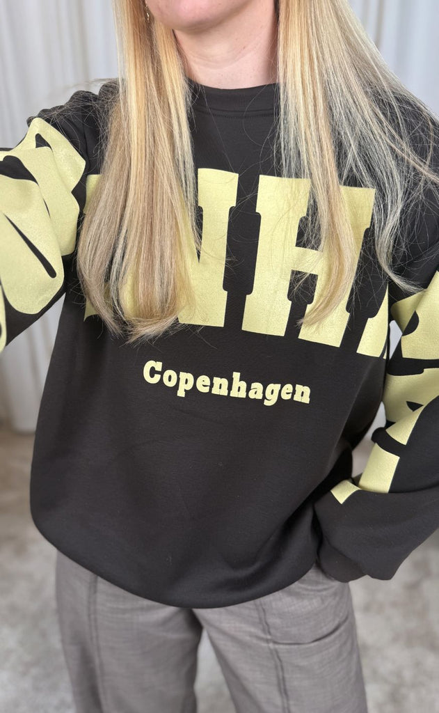 Marta Du Chateau Sweatshirt - Hibiscus - Brown/Yellow