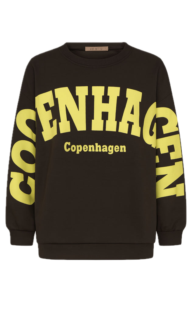 Marta Du Chateau Sweatshirt - Hibiscus - Brown/Yellow