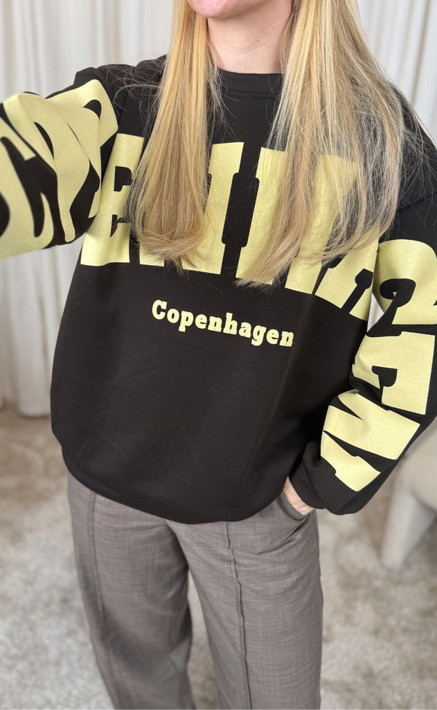 Marta Du Chateau Sweatshirt - Hibiscus - Brown/Yellow