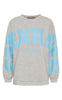 Marta Du Chateau Sweatshirt - Hibiscus - Grey/Skyblue