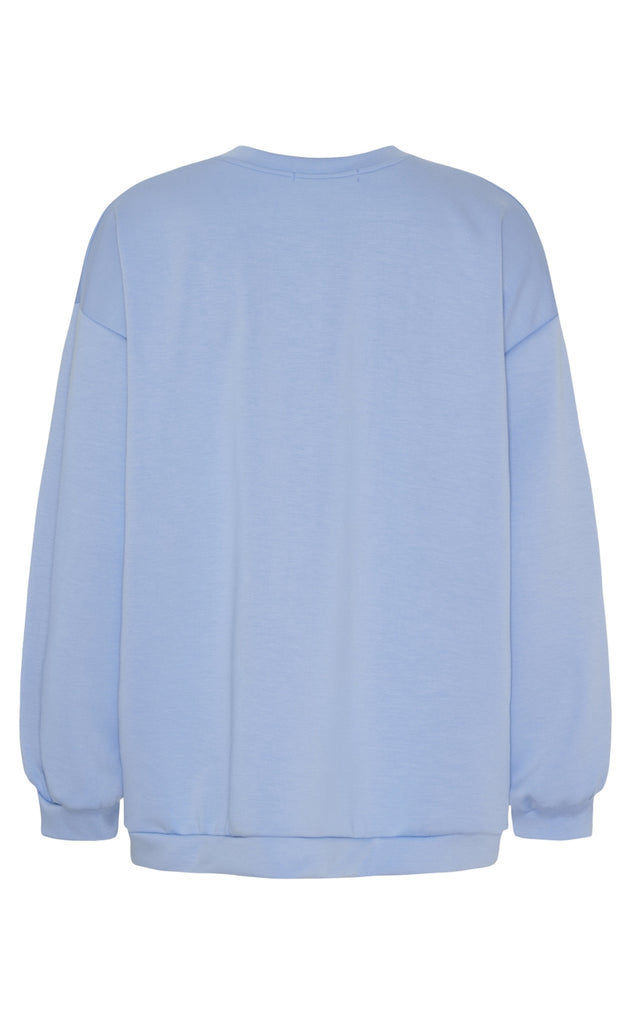 Marta Du Chateau Sweatshirt - Hibiscus - Sky Blue