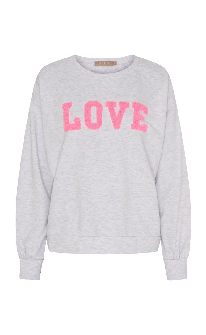 Marta Du Chateau Sweatshirt - Jessa - Light Grey Melange
