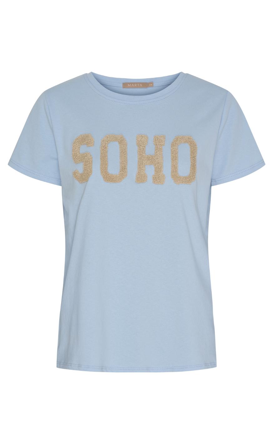 Marta Du Chateau T-Shirt - Herdis - Celeste Light/Beige