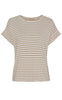 Marta Du Chateau T-Shirt - Lotte - White/Beige Stripe