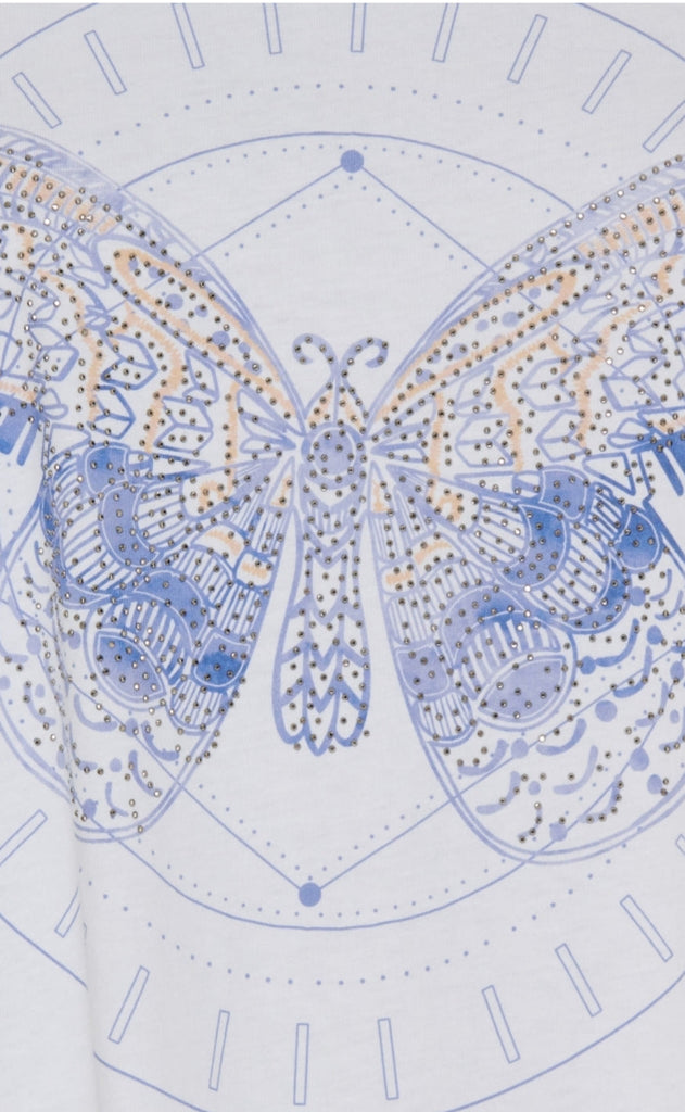 Marta Du Chateau T-shirt - 1535 Marie - Blue Butterfly