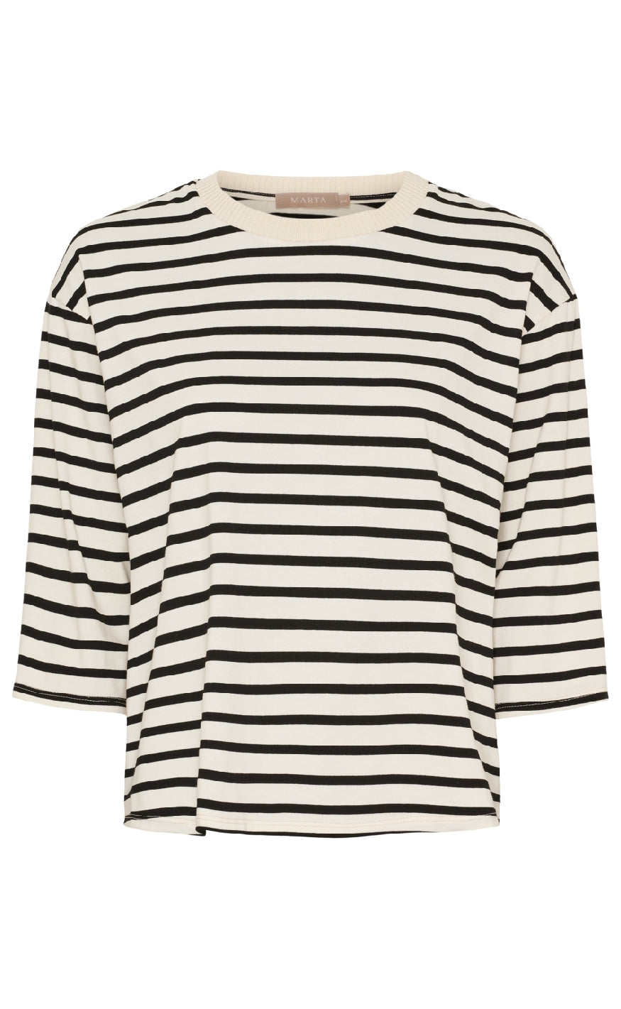 Marta Du Chateau T-shirt - Brooklyn - Beige/Black