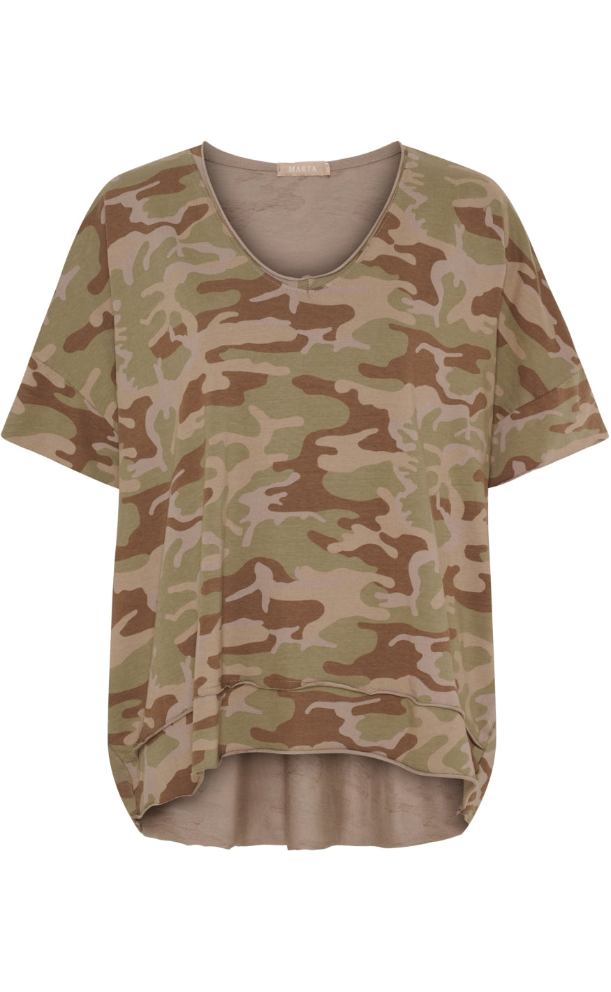 Marta Du Chateau T-shirt - Harper - Green Camo